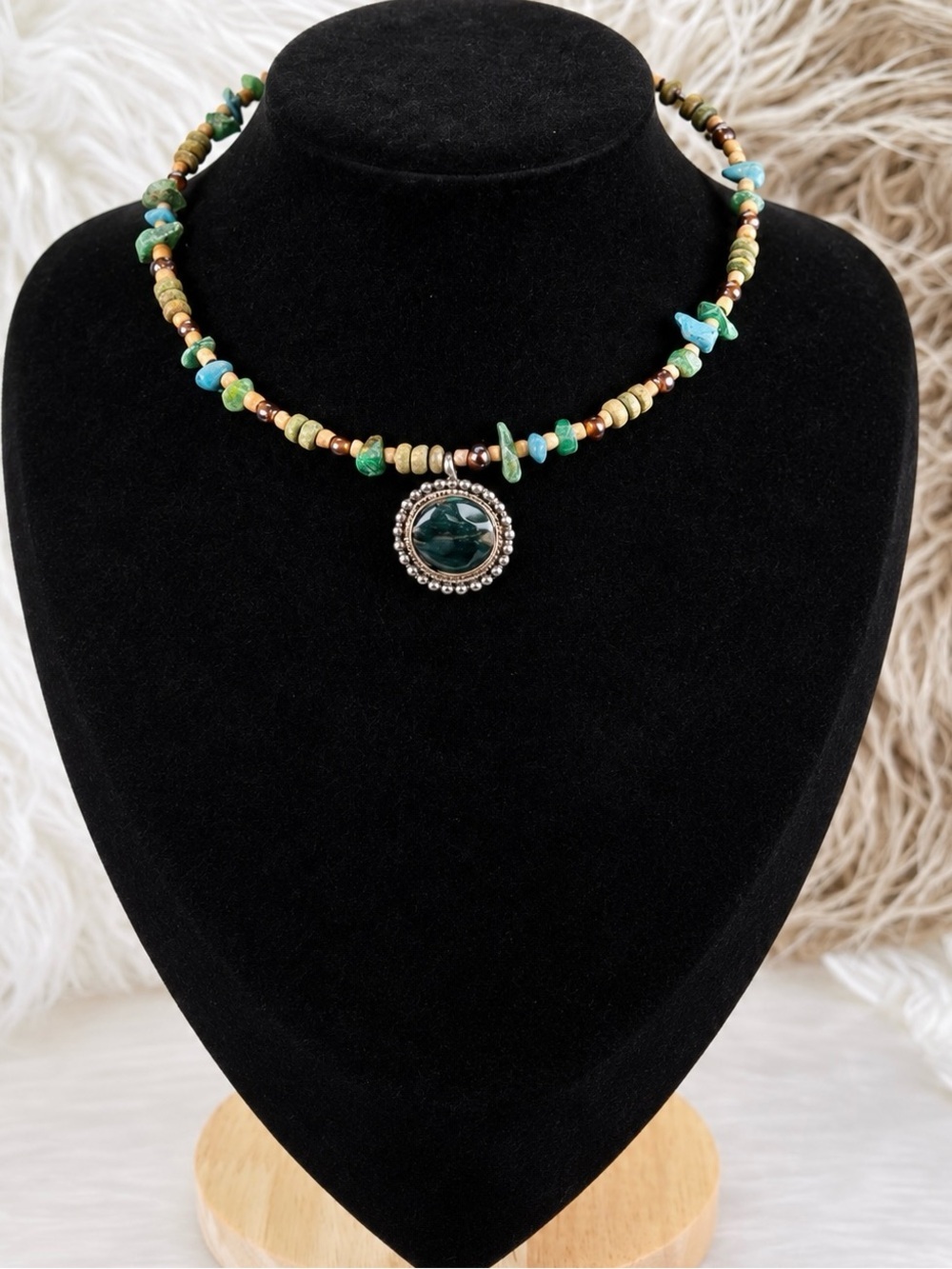 Tribal Adjustable Pendant Wrap Choker costume necklace